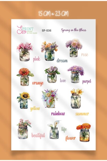 Bahar Çiçek Temalı  Sticker  Koleksiyonu