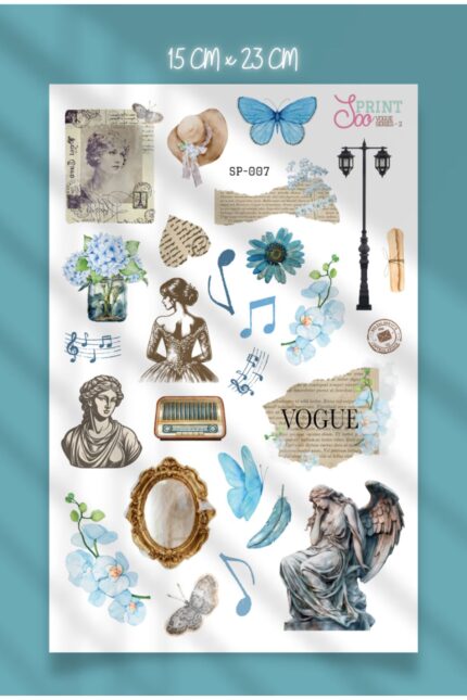 Vintage Art Sticker Koleksiyonu