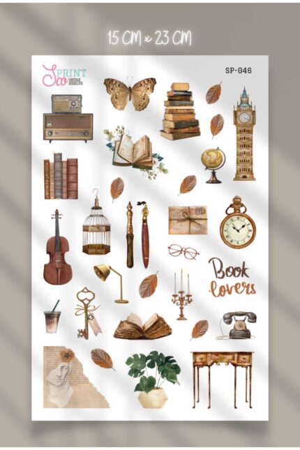 Vintage Booklove Sticker Koleksiyonu
