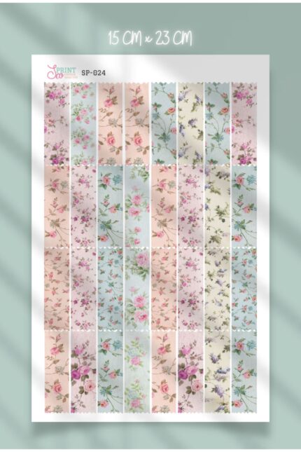 Vintage Rose Washi Bant Sticker Koleksiyonu
