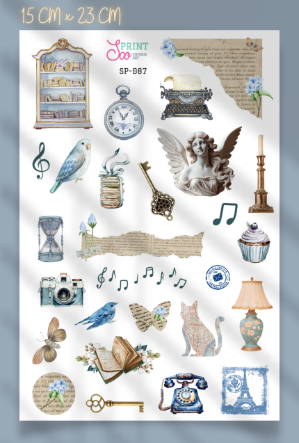 Vintage Art Sticker Koleksiyonu