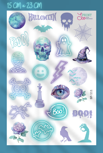 Neon Halloween Sticker Koleksiyonu
