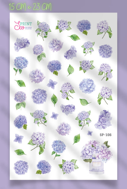 Ortanca Eflatun Sticker Koleksiyonu