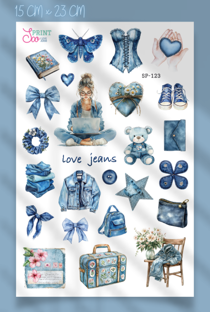 I Love Jeans Sticker Koleksiyonu